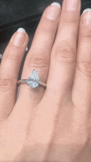 Stunning Pear Shape Diamond at Gregory