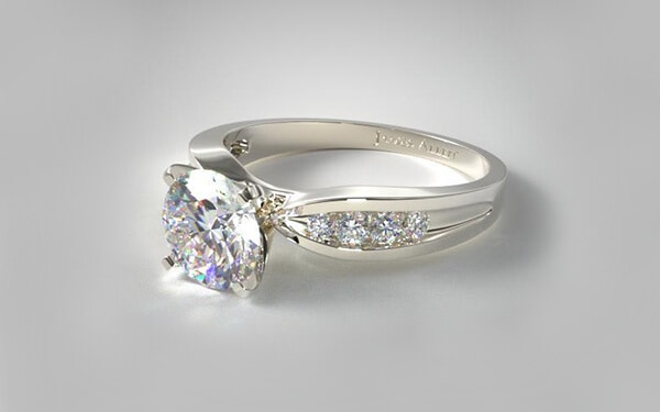 Channel setting diamond ring