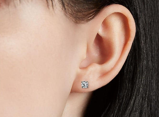 3/4ctw round stud earrings