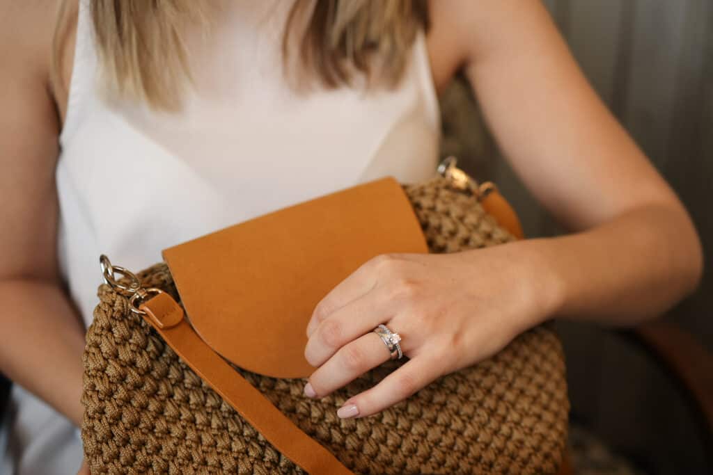 example of matching engagement and wedding rings