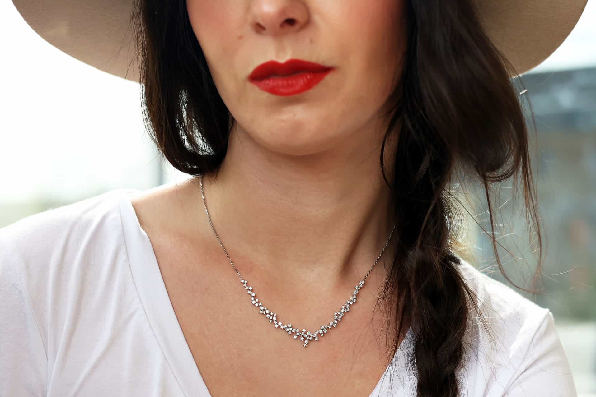 Daintly diamond necklace from Blue Nile