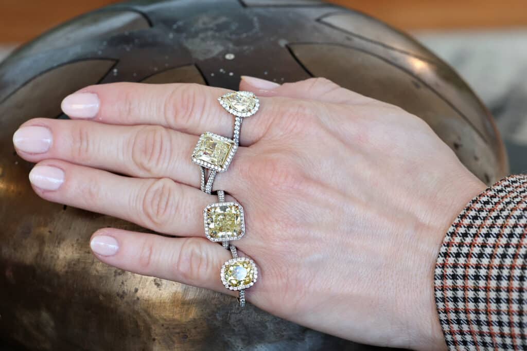 Stunning Fancy Yellow Diamond Rings