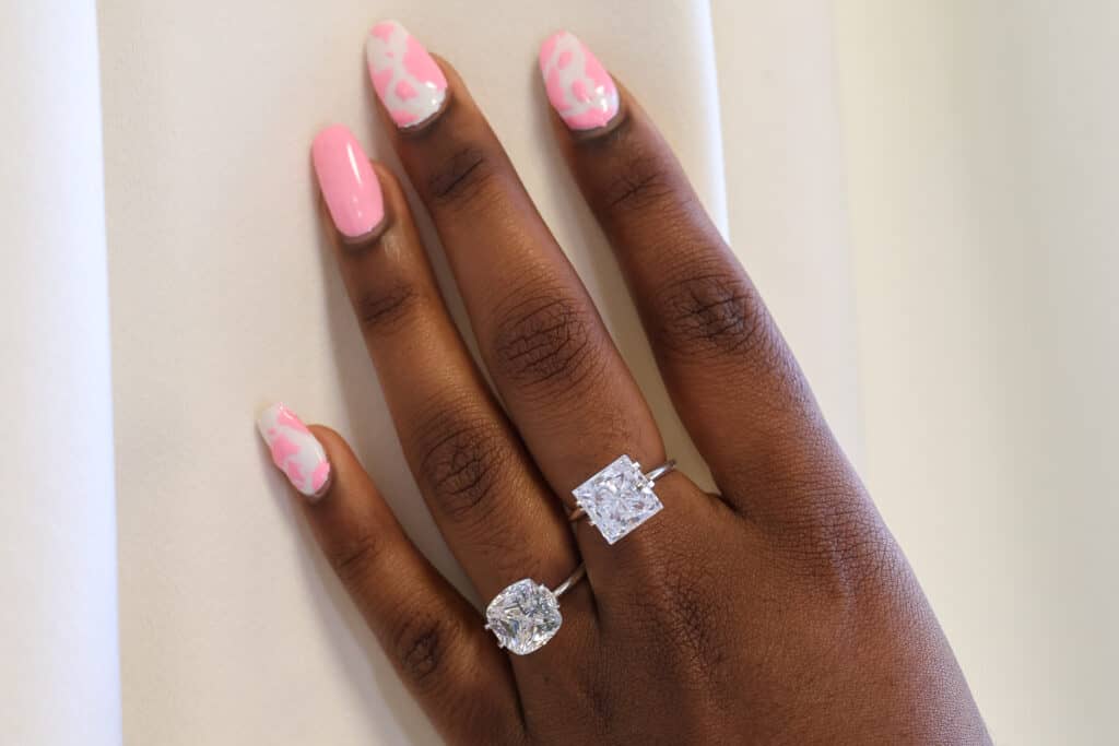 Cushion cut vs princess cut