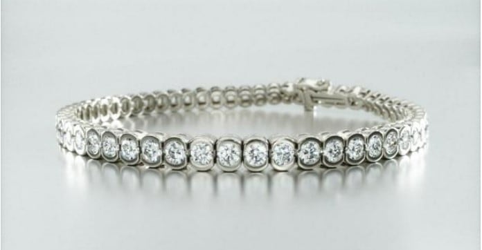 Bezel Lab Created Diamond Tennis Bracelet