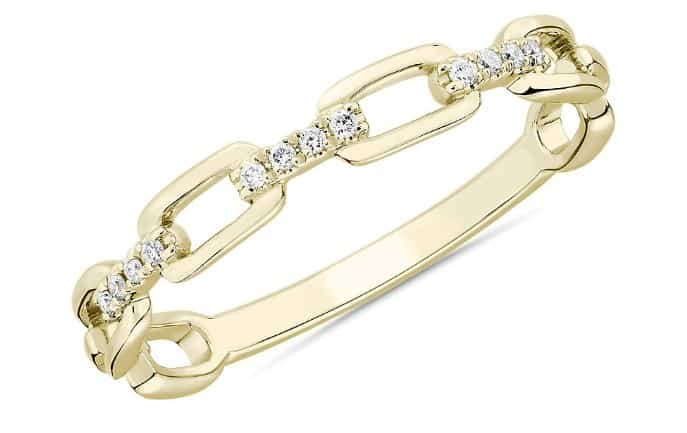 Diamond Link Modern Ring