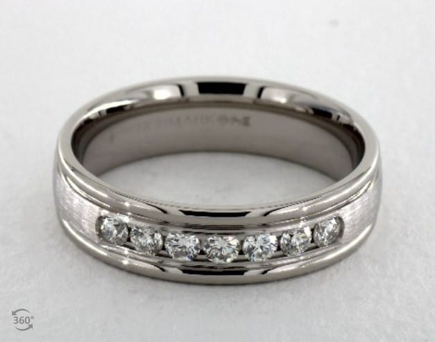 Channel Set Diamond Wedding Ring