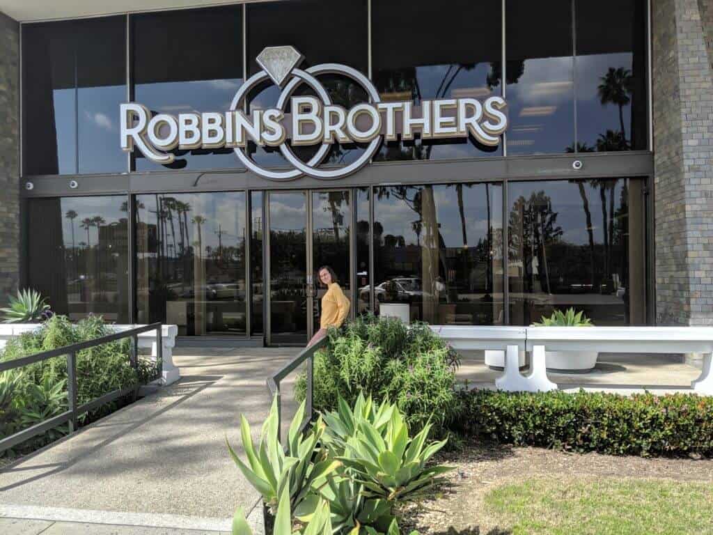 Annie Visiting Robbins Bros in Orange County