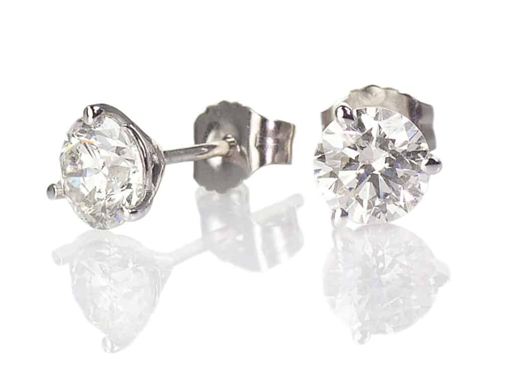 Diamond stud earrings