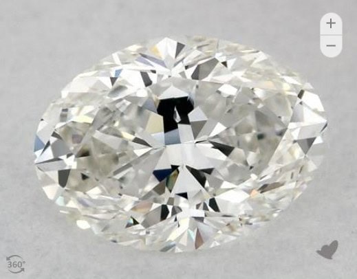 F color oval cut diamond