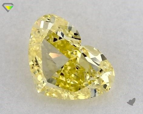 Wide heart shape diamond