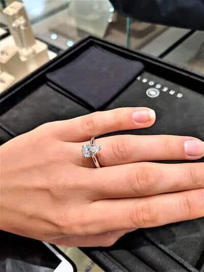 1.80ct F Color, SI2 Clarity Pear Shape Diamond