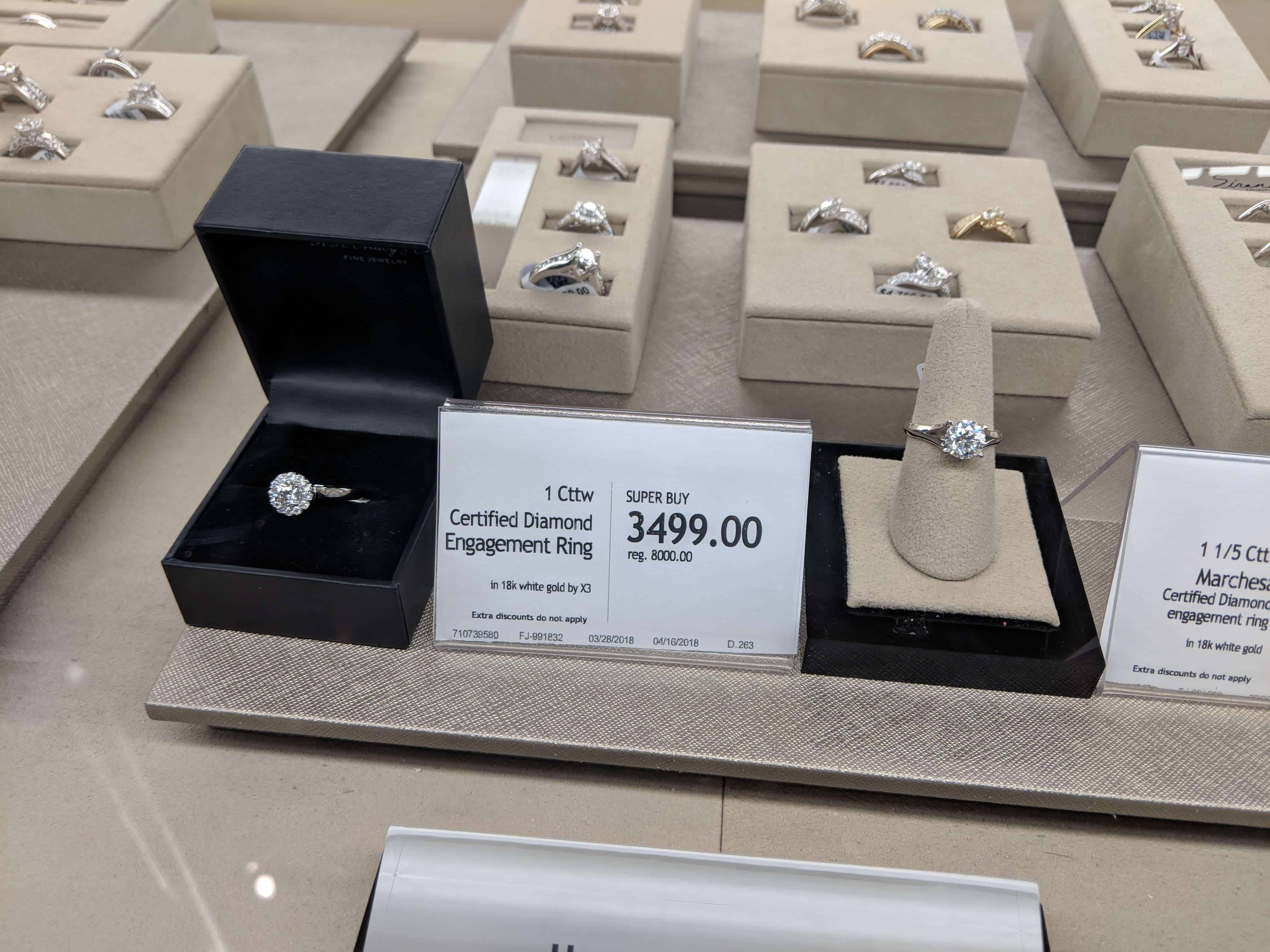 A diamond ring at Macy's store