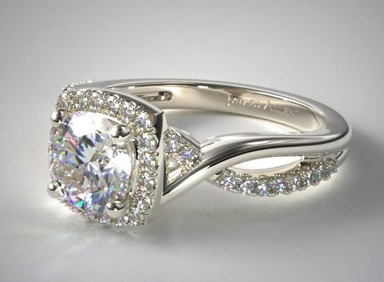infinity halo engagement ring
