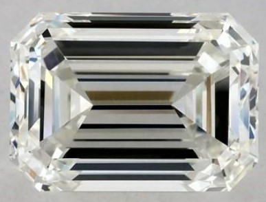 J color emerald cut diamond