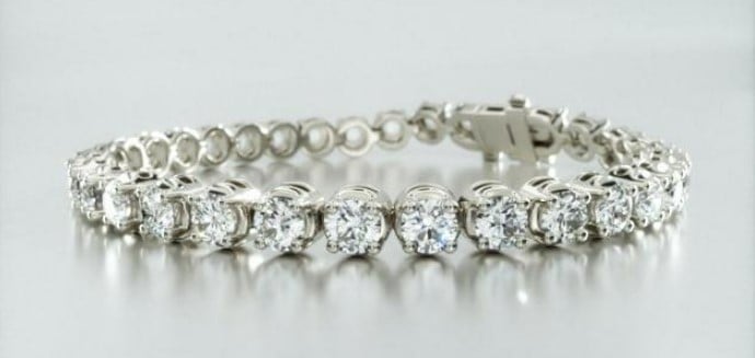 Four Prong Lab Created Diamond Tennis Bracelet