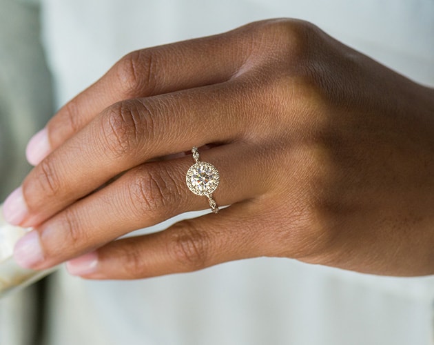 Halo diamond ring from James Allen
