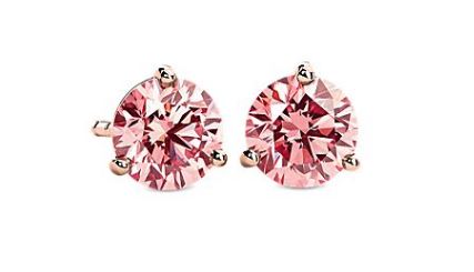 Lab-Grown Pink Diamond Stud Earrings