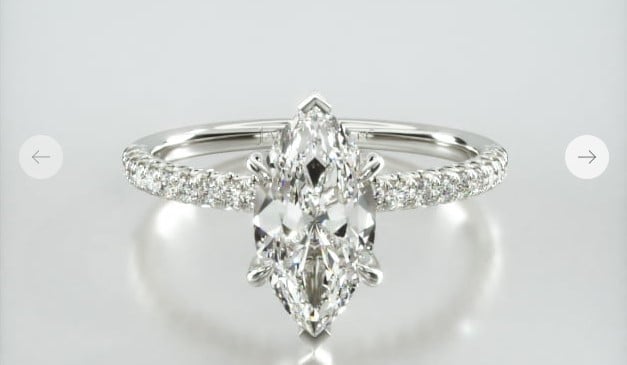 A marquise cut diamond engagement ring example
