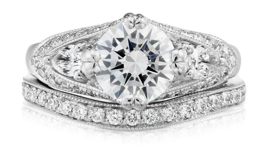 ZAC POSEN matching curved wedding band
