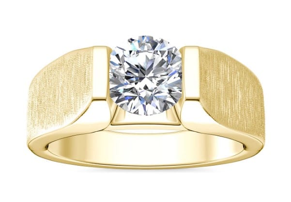 A tension ring setting for men