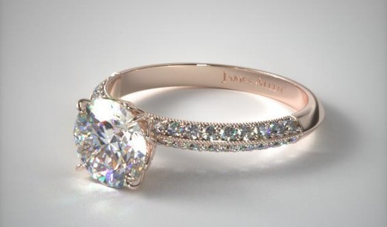 pavé setting in rose gold