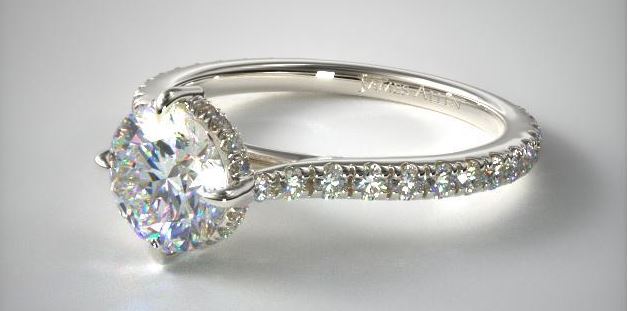 Beautiful Pave Engagement Ring