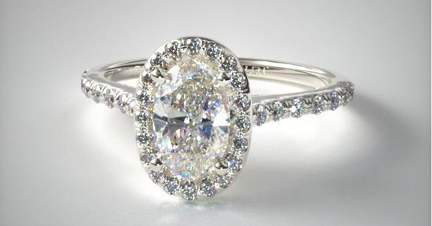 Beautiful Pave Engagement Ring with halo