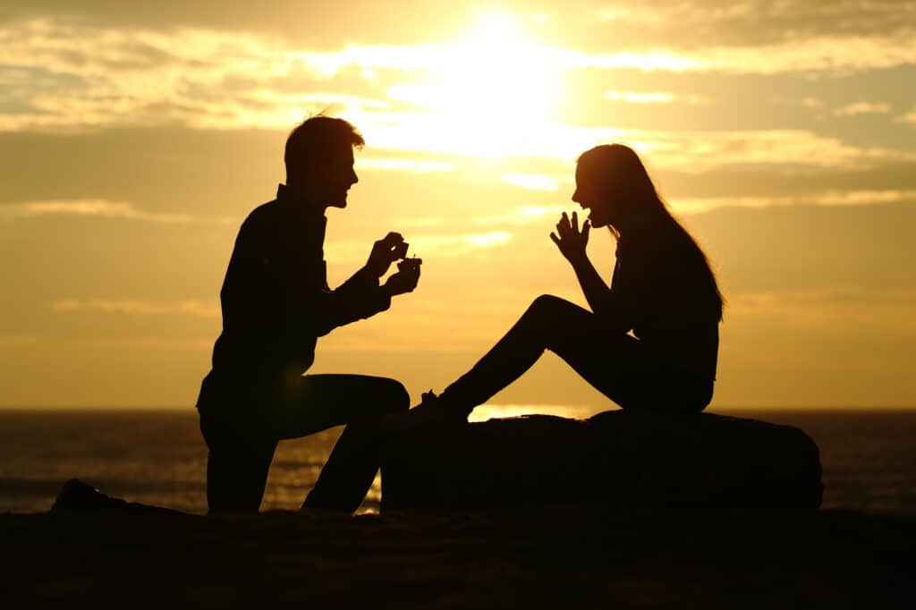 Proposal on a beach