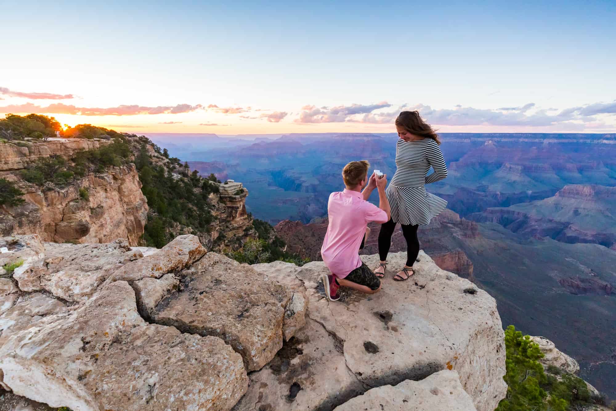 Magical proposal in Grand Canyon