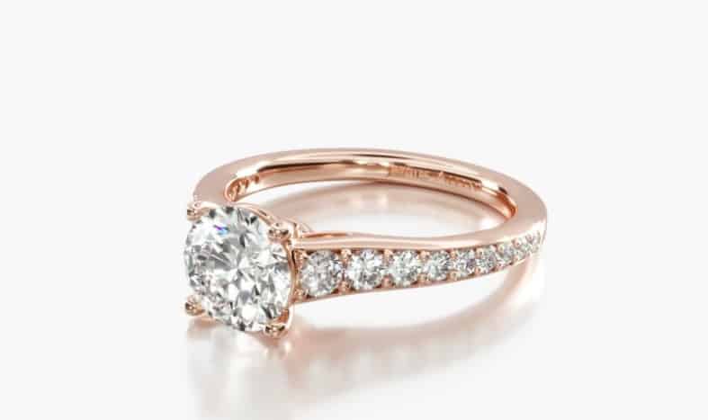 Cathedral Setting in Rose Gold from James Allen