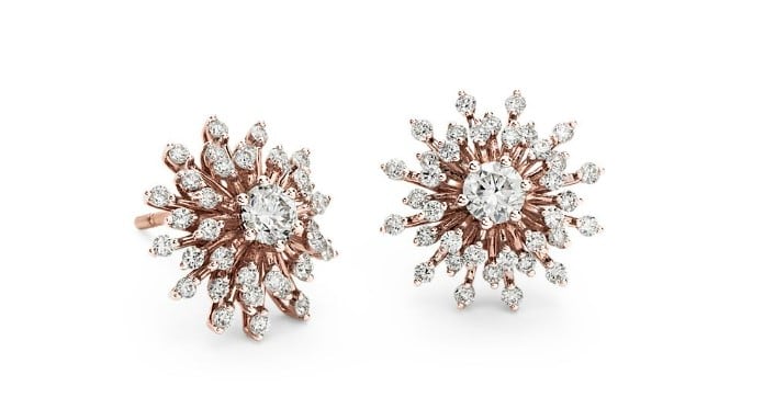 Sunburst Diamond Stud Earrings