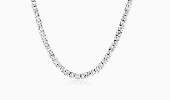 Lab-Created Diamond Tennis Necklace