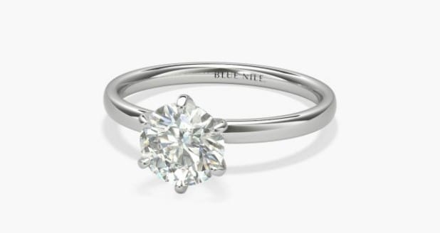 Low Dome Comfort Fit Solitaire Engagement Ring