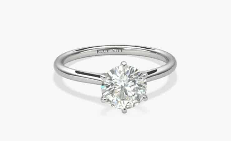 Petite Nouveau Six-Prong Solitaire Engagement Ring