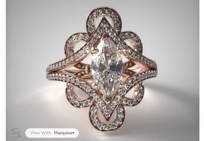 Vintage Rose Gold Engagement Ring