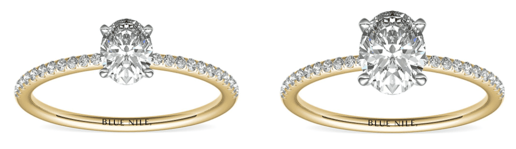0.5ct vs. 1ct diamond ring