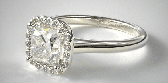 pave halo engagement ring