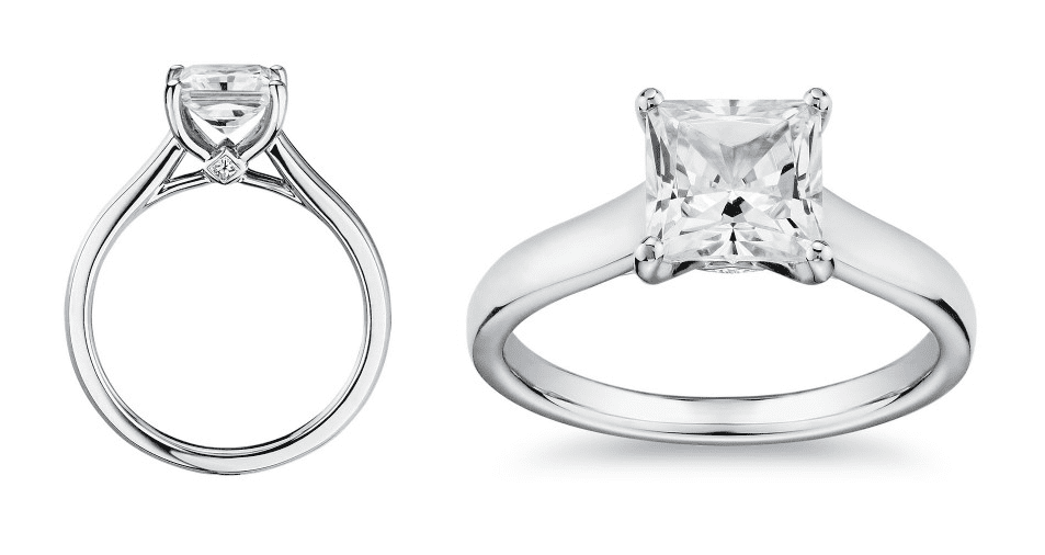 Flat solitaire setting for a modern personality