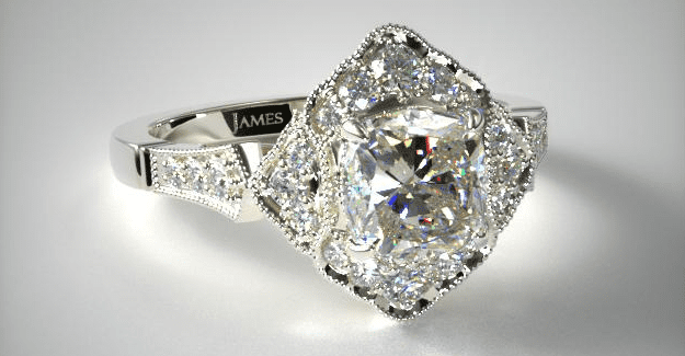 Regal diamond engagement ring