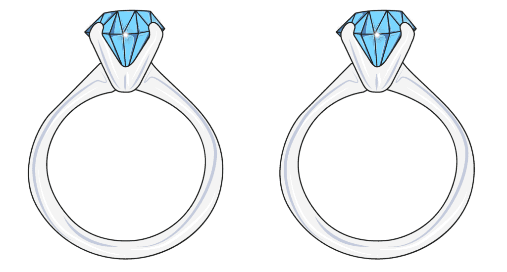 difference between a white gold and platinum engagement ring