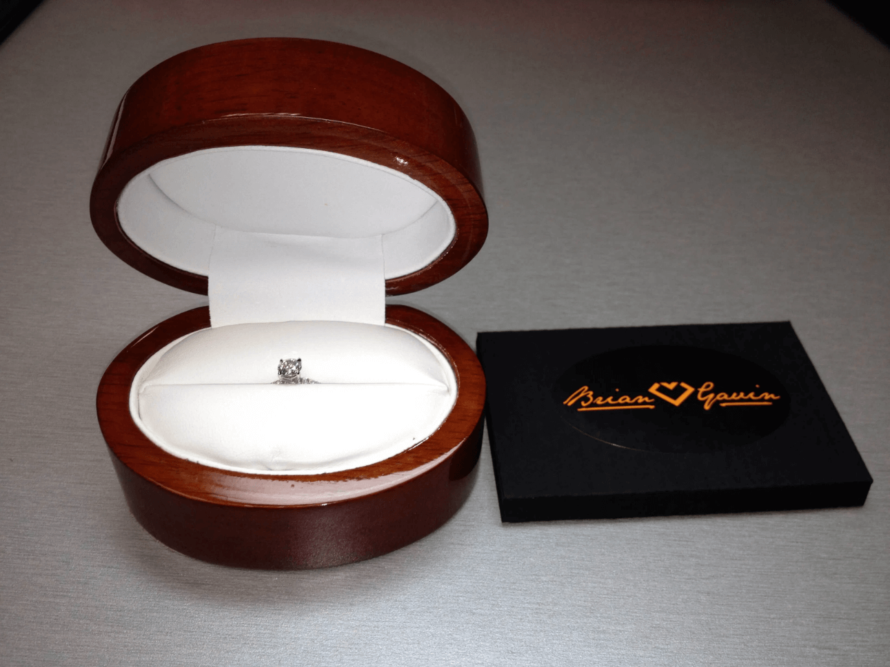  Ring in ring box from Brian Gavin Diamonds
