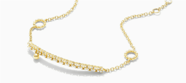 Open Circle Diamond Bar Bracelet