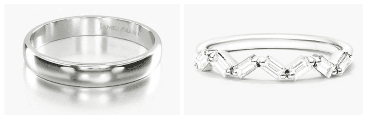 Classic vs. baguette wedding band