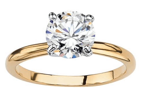 Cubic Zirconia Solitaire Engagement Ring