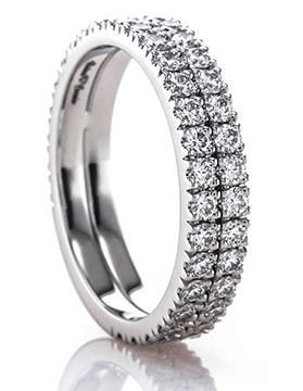 Double Novela Platinum Eternity Ring from Brian Gavin