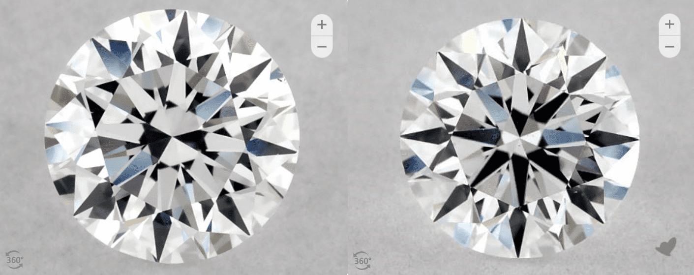 E vs D Diamond Comparison