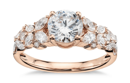 Petal Garland Diamond Engagement Ring