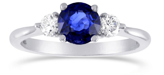 Blue Colored Gemstone Engagement Ring on a Budget
