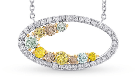 Leibish Inspire Pendant with 0.82ctw Mixed-Color Diamonds