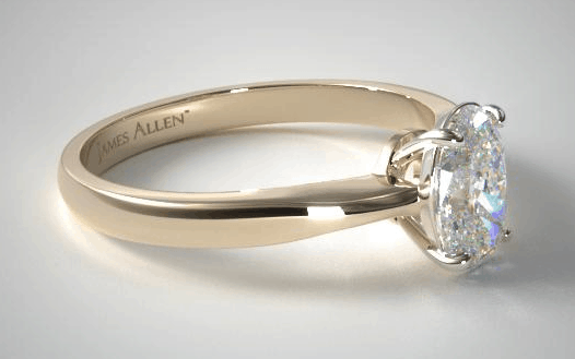 yellow gold wire basket solitaire james allen